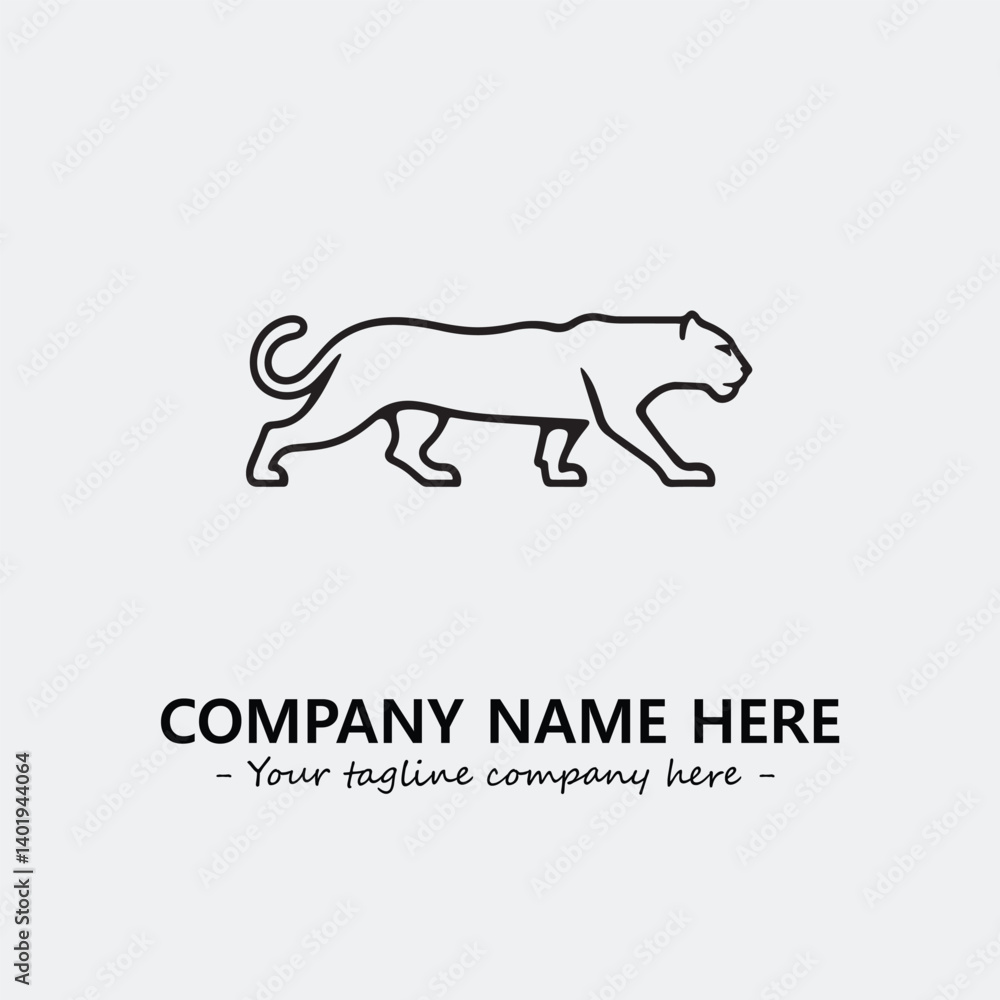 Phanter illustration black and white for logo company vector image
Phanter illustration black and white for logo company vector image