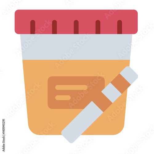 lab sample flat icon for urine medical analysis