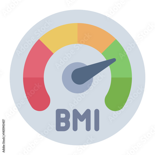 weight meter flat icon for body bmi level result