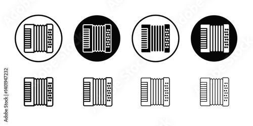 accordion icon Thin line art collection
