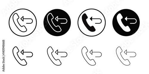 Call back icon Thin line art collection