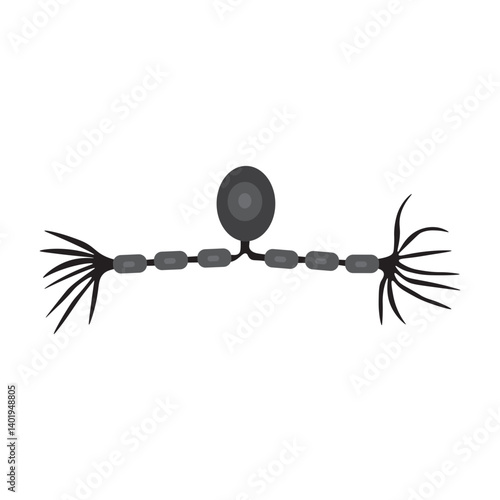 sensory neuron glyph icon