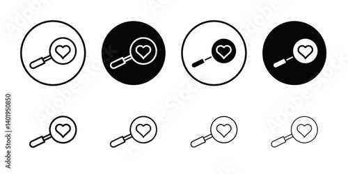 Find Love icon Thin line art collection