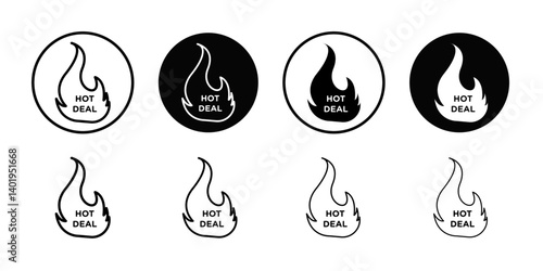 Hot deal icon Thin line art collection