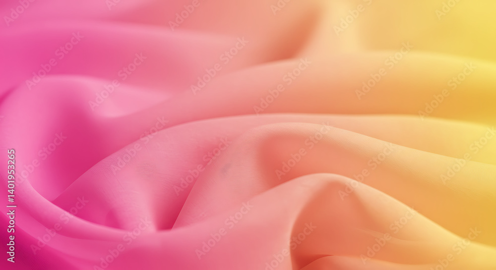 Obraz premium Sunset Silk Drape AI Generated