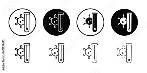 PCR test icon Thin line art collection
