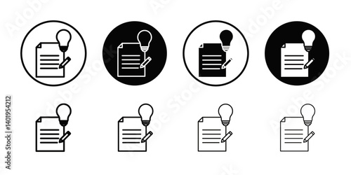 Problem solving skills icon Thin line art collection