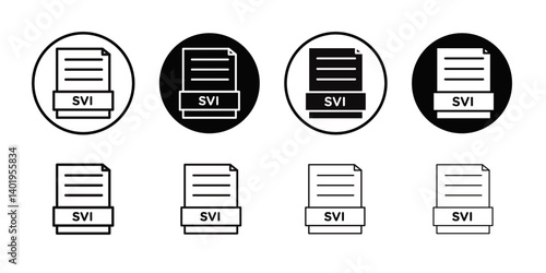 SVI File Document Icon Thin line art collection