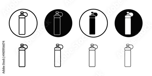 Water bottle icon Thin line art collection
