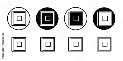 wedding album icon Thin line art collection