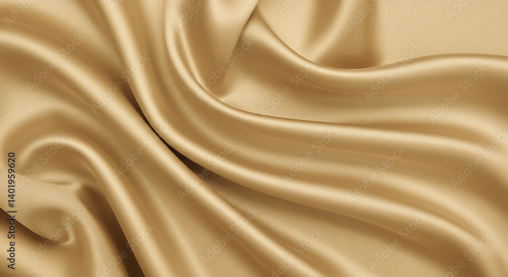 Fototapeta premium Golden Whisper of Silk AI Generated
