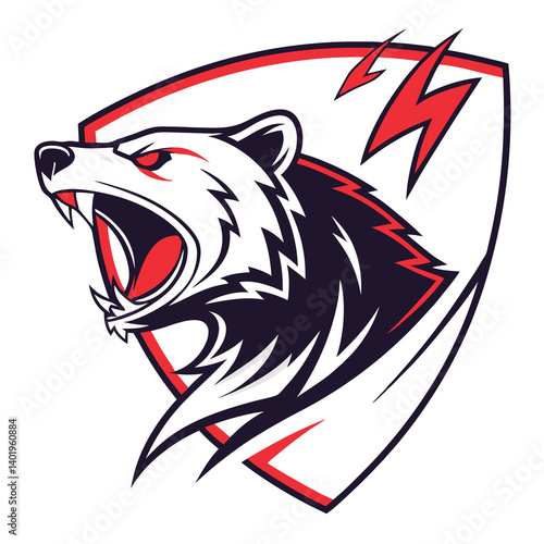 Angry Bear Mascot Logo