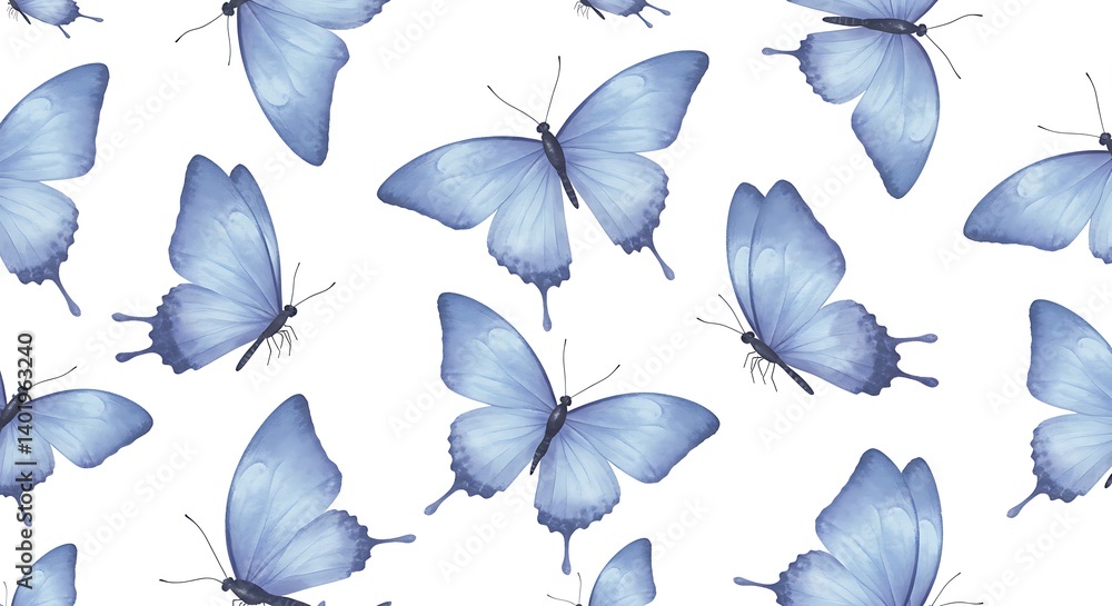 Serene Flight: A Watercolor Butterfly Symphony AI Generated Serene Flight: A Watercolor Butterfly Symphony AI Generated