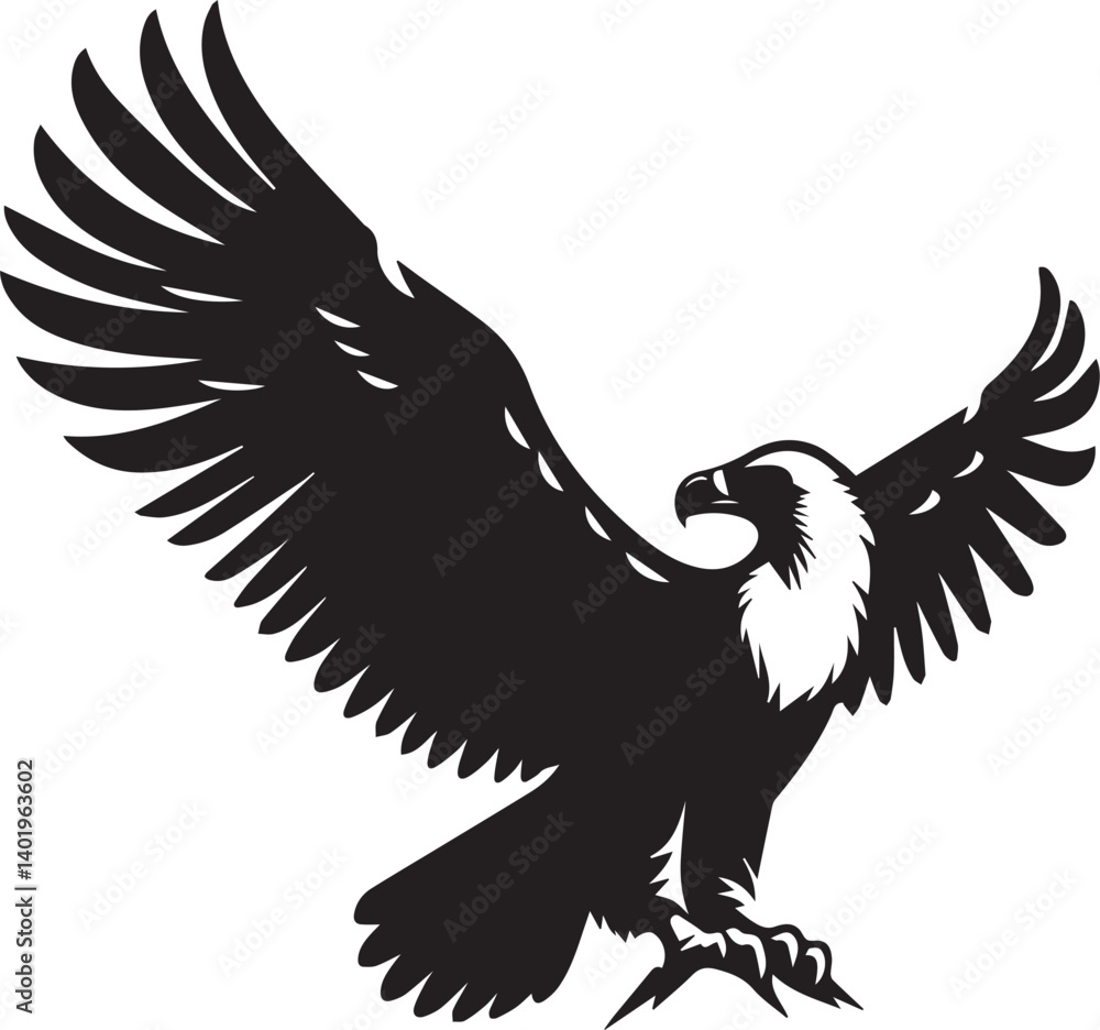 Obraz premium vector illustration, Andean Condor illustration, Andean Condor silhouette vector isolated on white background