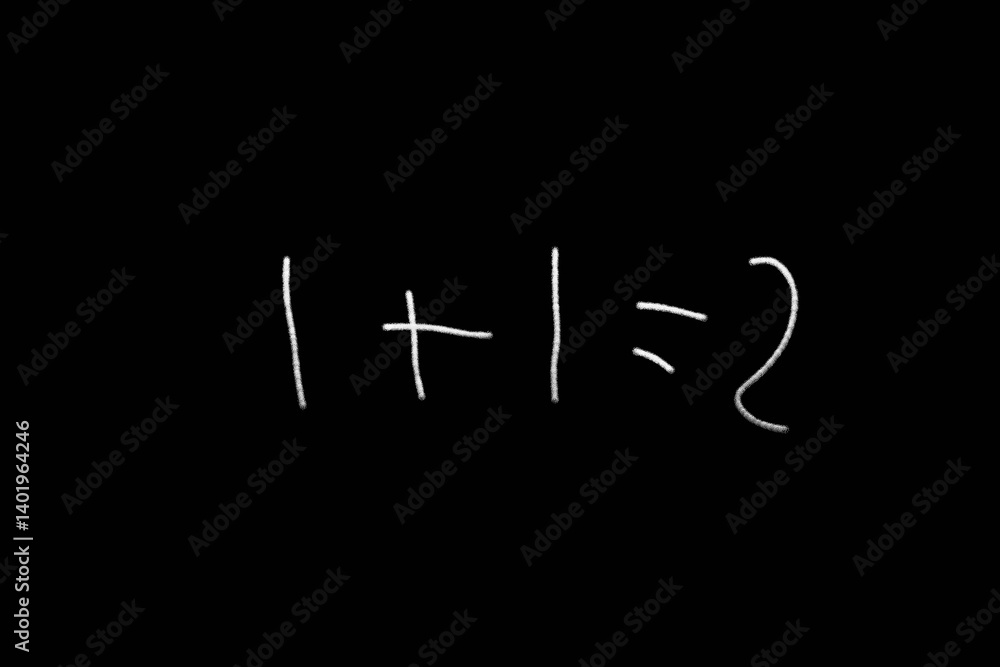 Simple chalk math equation Simple chalk math equation