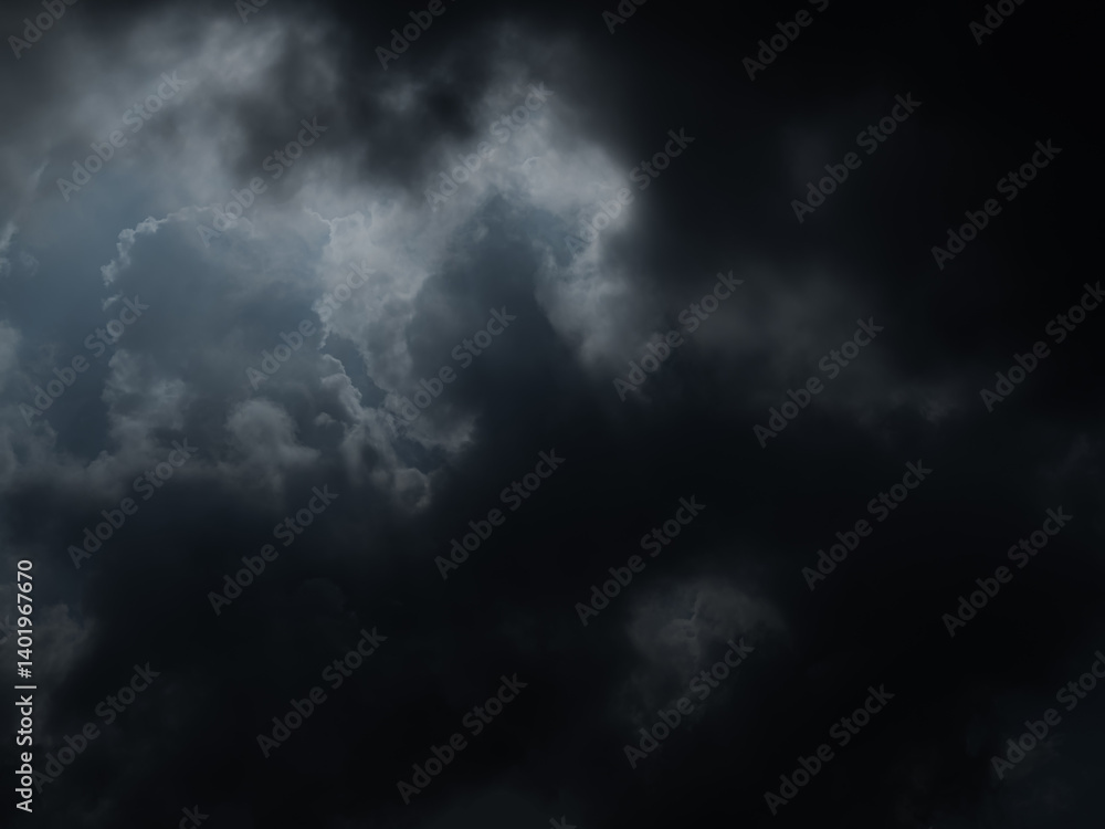 Obraz premium Cloud storm sky dark rain lightning thunder stormy typhoon nature light scene rainy atmosphere damage effect carbon dioxide dust air pollution 2.5 Pm, texture nature windstorm weather skyscapte.