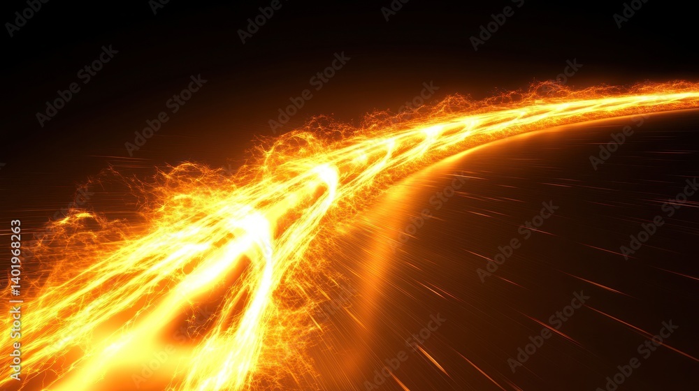 Fiery Path of Energy in Space Fiery Path of Energy in Space