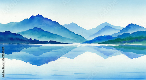 Azure Reflections AI Generated