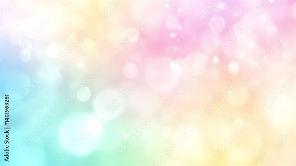 Soft pastel bokeh background with colorful hues