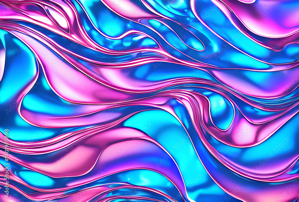Abstract background with flowing lines and gradients of pink purple and blue colors in a wave pattern,generative ai Abstract background with flowing lines and gradients of pink purple and blue colors in a wave pattern,generative ai