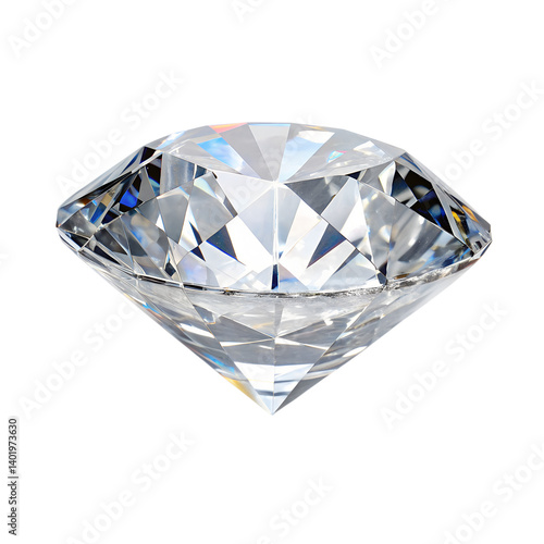 Diamond Gemstone Isolated on Transparent Background