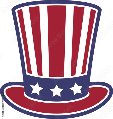 4th of july independence day uncle sam hat vector illustration 