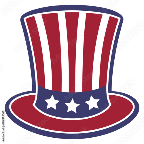 4th of july independence day uncle sam hat vector illustration 
