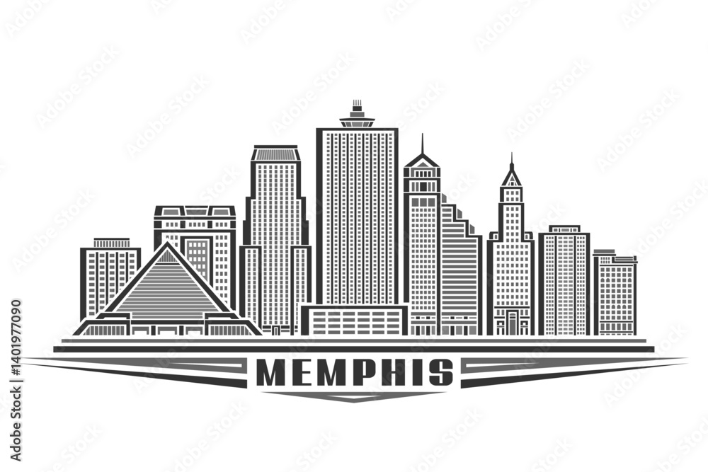 Fototapeta premium Vector illustration of Memphis