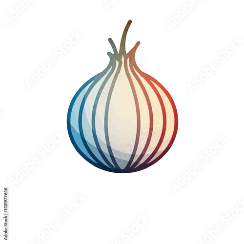 Colorful onion illustration
