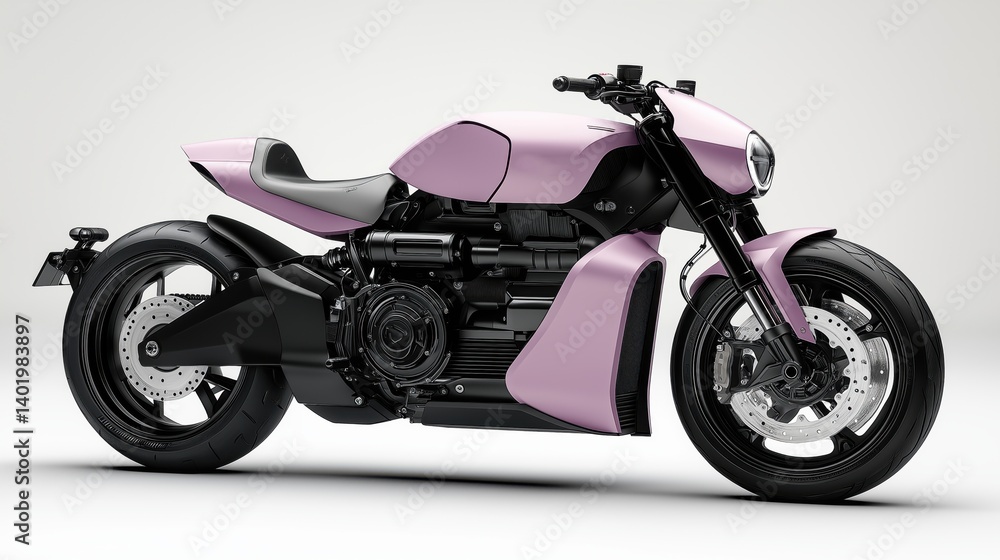 Fototapeta premium a Lilac sport motorcycle