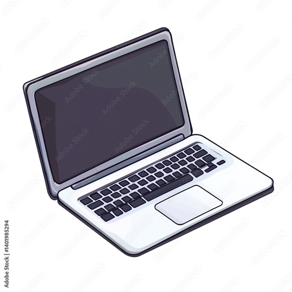 Sleek laptop ready for work or play modern technology Sleek laptop ready for work or play modern technology