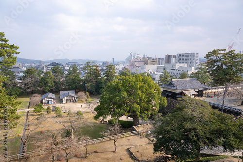 Obraz na płótnie 島根県 国宝 松江城 w salonie