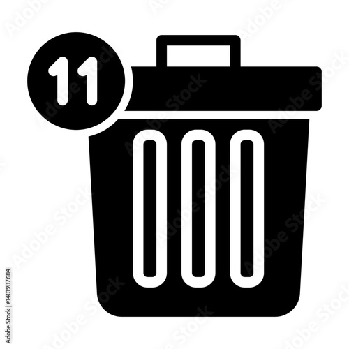 trash bin Solid icon