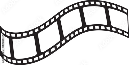 film strip, film reel movie vector art, film strip frame silhouette vector illustration