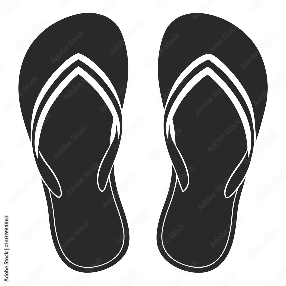 flip flops silhouette vector illustration flip flops silhouette vector illustration