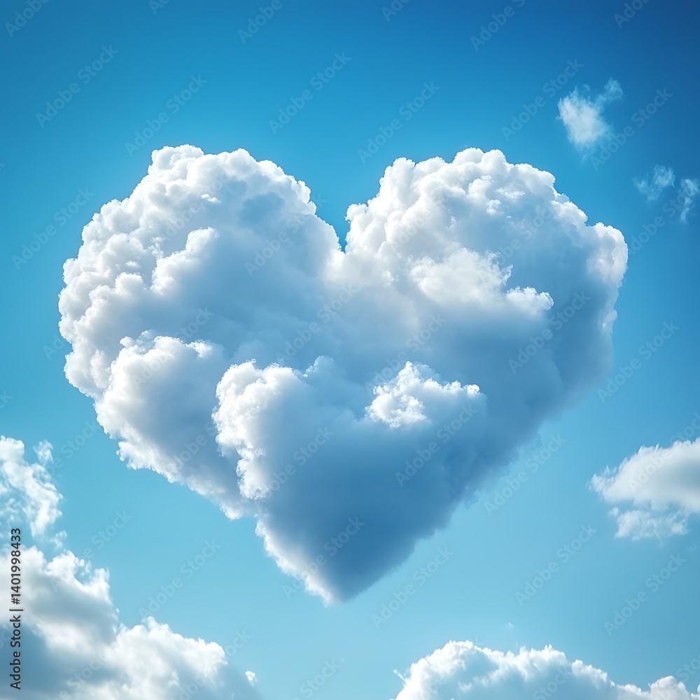 Heart Cloud in Sky