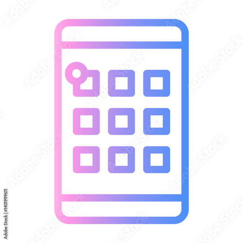 application notify Line Gradient Icon