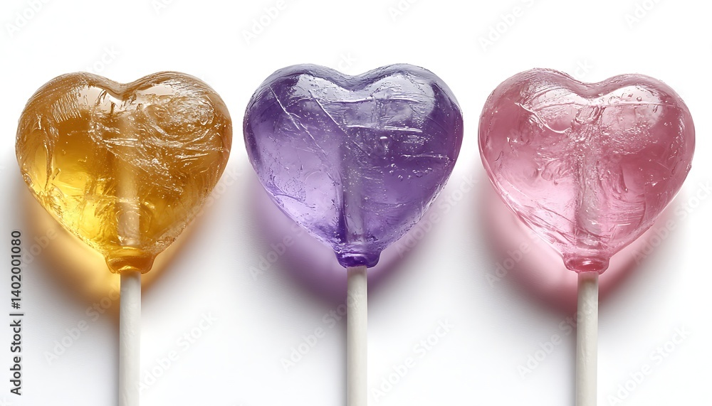 Heart Lollipops on White (1)