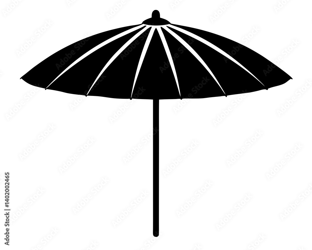 beach umbrella silhouette vector illustration beach umbrella silhouette vector illustration