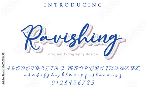 Ravishing Font Stylish brush painted an uppercase vector letters, alphabet, typeface