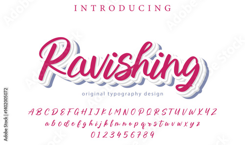 Ravishing Font Stylish brush painted an uppercase vector letters, alphabet, typeface
