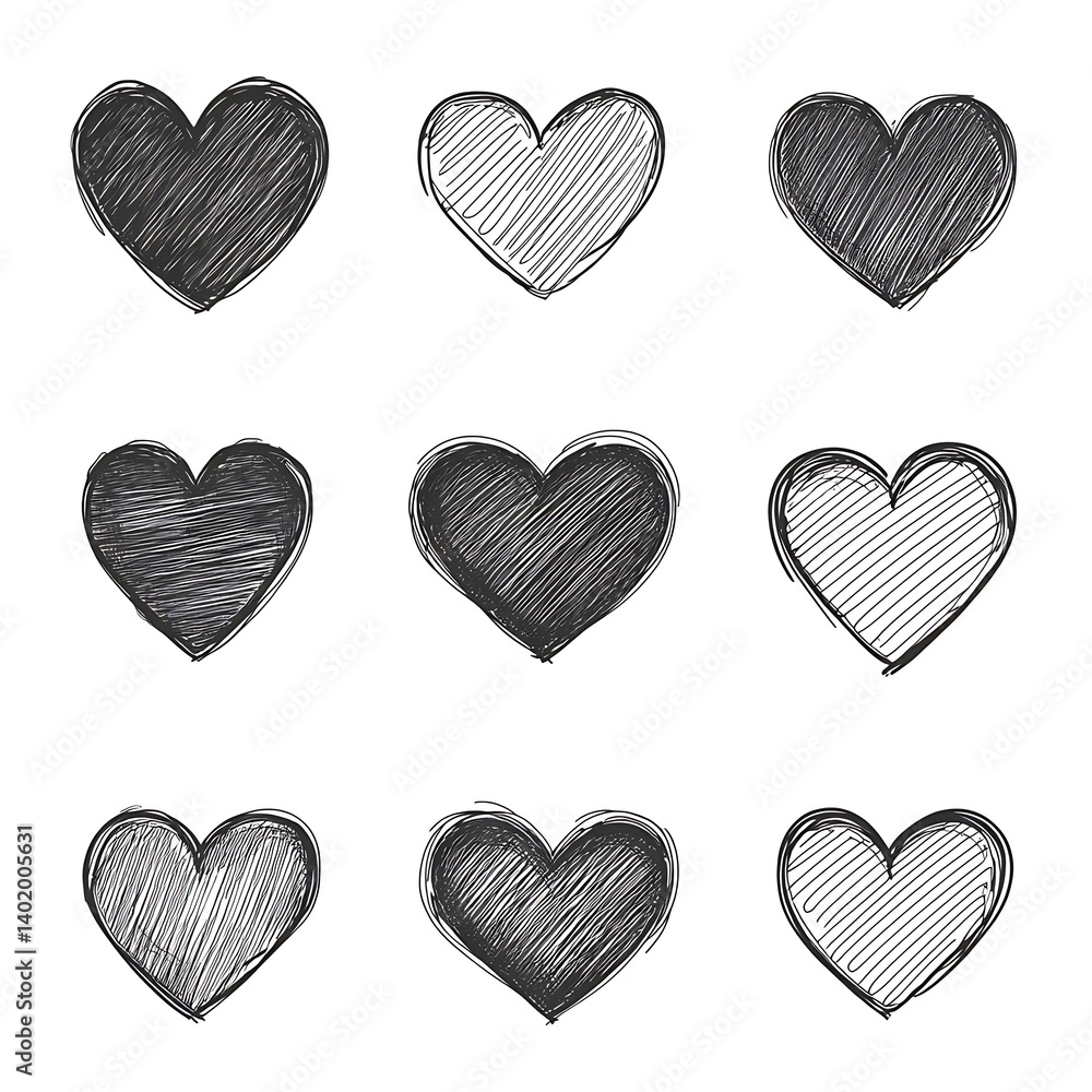 Hearts Drawing Collection