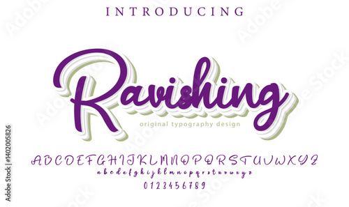 Ravishing Font Stylish brush painted an uppercase vector letters, alphabet, typeface