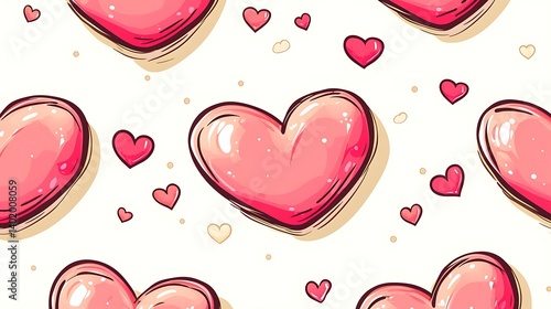 Hearts Pattern Background (2)