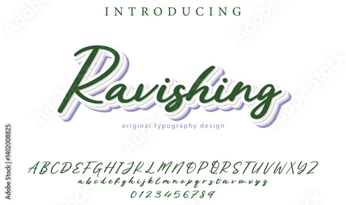 Ravishing Font Stylish brush painted an uppercase vector letters, alphabet, typeface