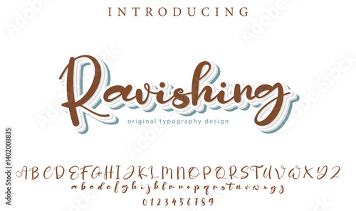 Ravishing Font Stylish brush painted an uppercase vector letters, alphabet, typeface