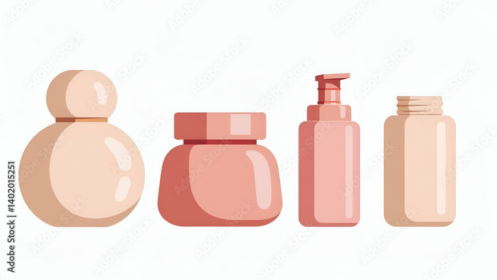 Flat Developing elegant makeup product packaging designs that blend creative artistry with functional innovation to enhance brand identity and boost digital marketing performance in Simple flat cute Flat Developing elegant makeup product packaging designs that blend creative artistry with functional innovation to enhance brand identity and boost digital marketing performance in Simple flat cute