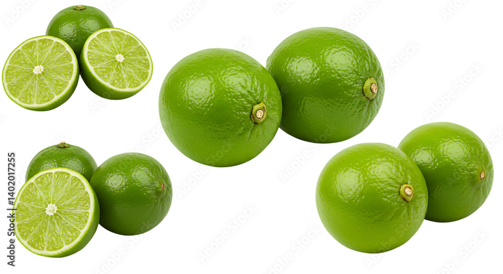 Fresh Whole Lime – Isolated PNG on Transparent Background Fresh Whole Lime – Isolated PNG on Transparent Background