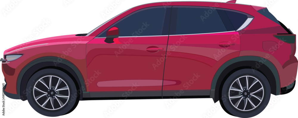 Naklejka premium Car side view