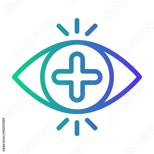 positive vision Line Gradient Icon